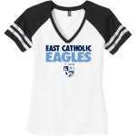 EAST CATHOLIC EAGLES ONLINE STORE <span class="pdp-name-mascot">EAST EAGLES</span> District Women's Game V-Neck T-Shirt Front Thumbnail