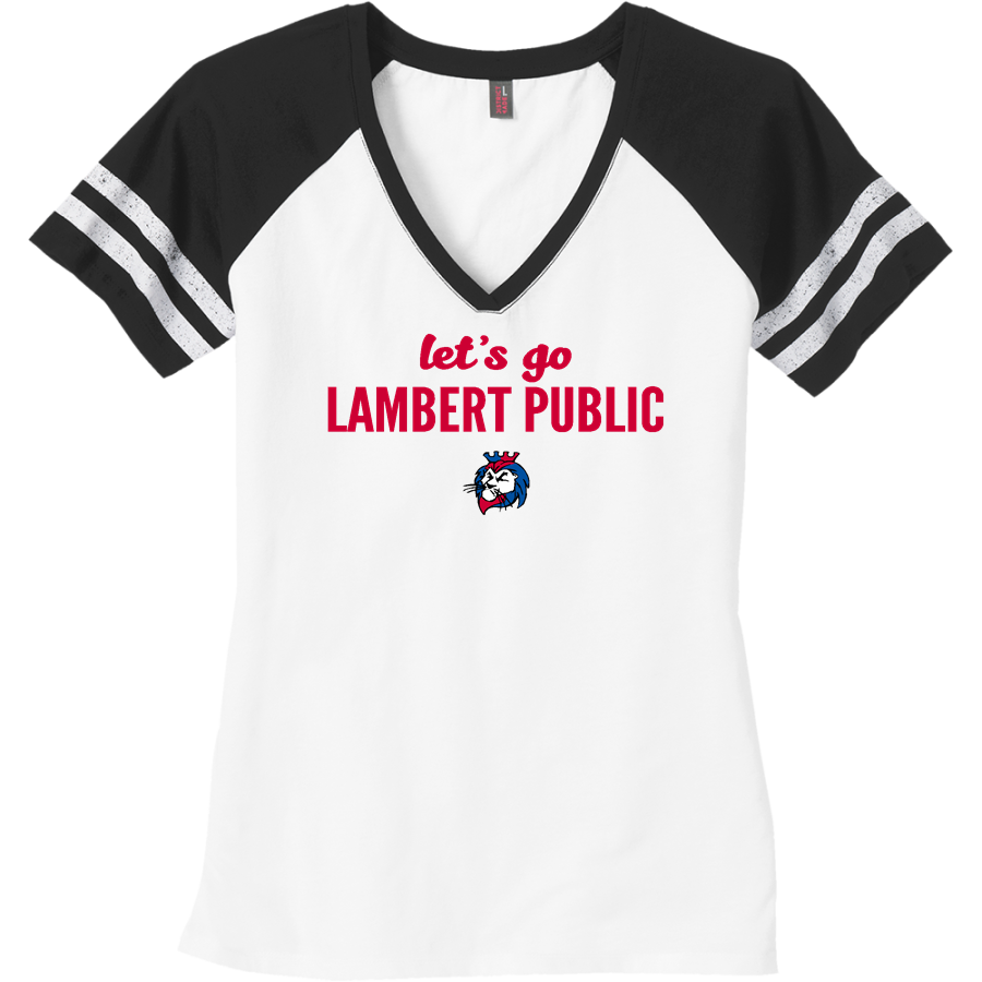 Lambert Public Lions <span class="pdp-name-mascot">Lambert Public Lions</span> District Women's Game V-Neck T-Shirt