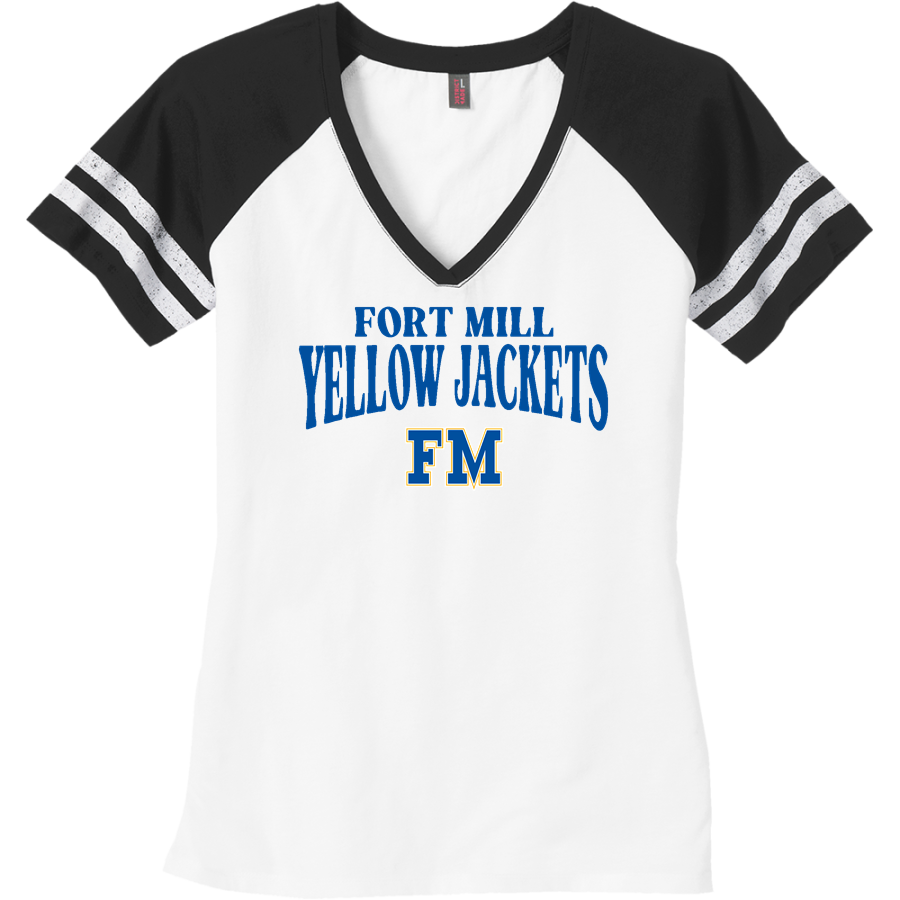 FORT MILL HIGH SCHOOL YELLOW JACKETS <span class="pdp-name-mascot">FORT MILL YELLOWJACKETS</span> District Women's Game V-Neck T-Shirt
