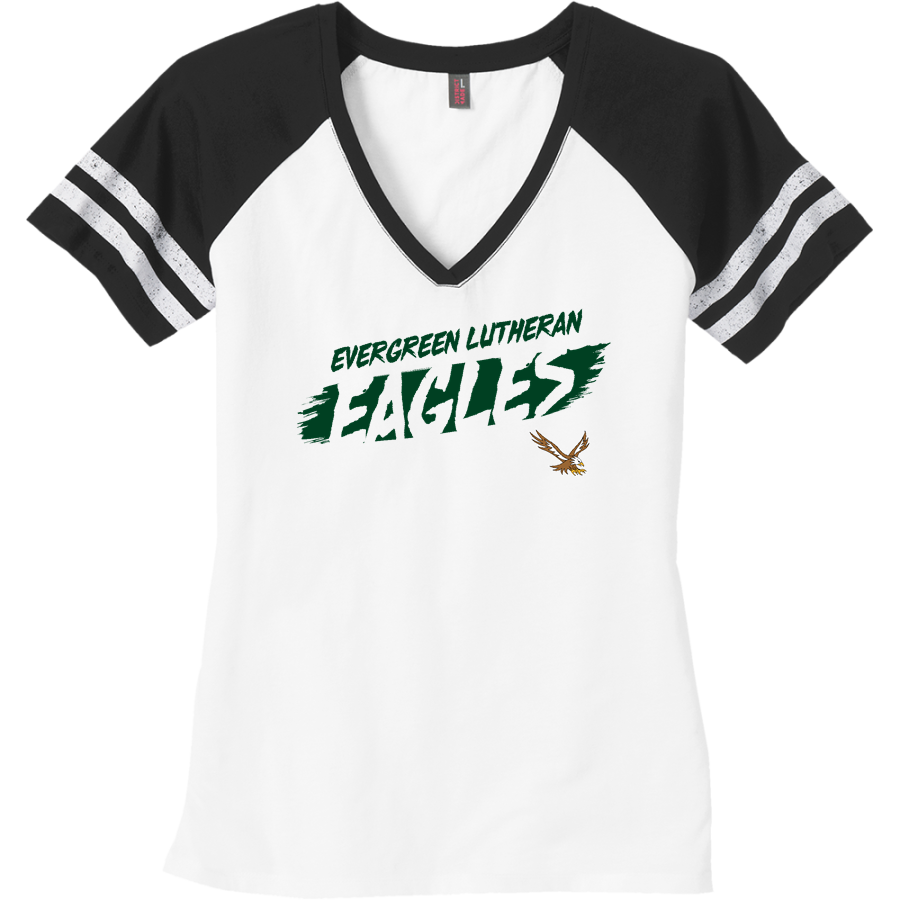 Evergreen Lutheran Eagles <span class="pdp-name-mascot">Evergreen Lutheran Eagles</span> District Women's Game V-Neck T-Shirt
