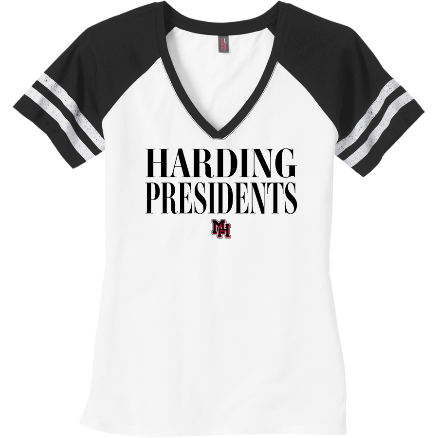 MARION HARDING PRESIDENTS <span class="pdp-name-mascot">HARDING PRESIDENTS</span> District Women's Game V-Neck T-Shirt