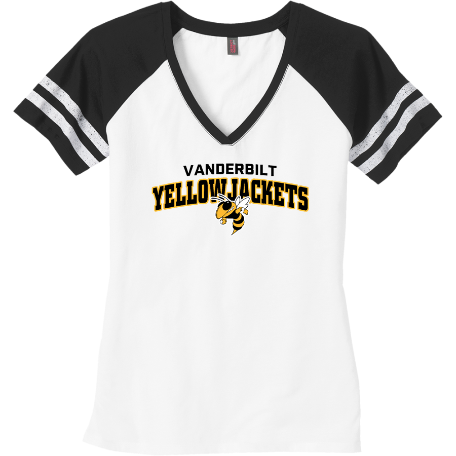 VANDERBILT AREA SCHOOL YELLOWJACKETS <span class="pdp-name-mascot">VANDERBILT AREA YELLOWJACKETS</span> District Women's Game V-Neck T-Shirt