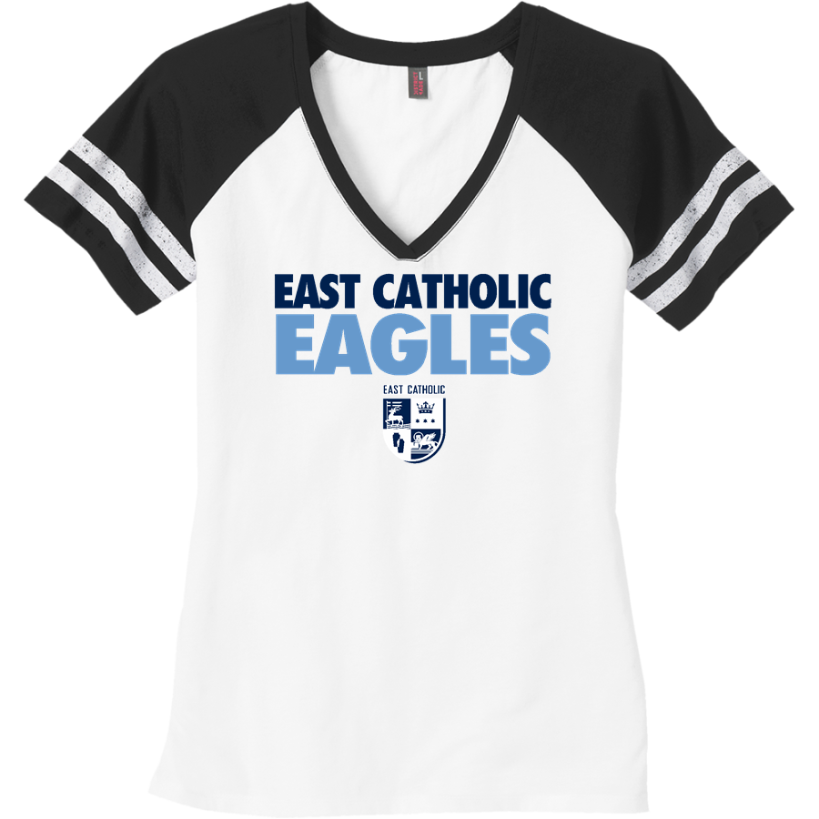 EAST CATHOLIC EAGLES ONLINE STORE <span class="pdp-name-mascot">EAST EAGLES</span> District Women's Game V-Neck T-Shirt