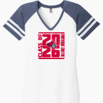 SPARTANBURG CHRISTIAN ACADEMY WARRIORS <span class="pdp-name-mascot">SPARTANBURG WARRIORS</span> District Women's Game V-Neck T-Shirt Front Thumbnail