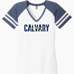 Calvary Lions <span class="pdp-name-mascot">Calvary Lions</span> District Women's Game V-Neck T-Shirt Front Thumbnail
