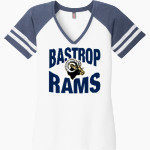 BASTROP HIGH SCHOOL RAMS <span class="pdp-name-mascot">BASTROP RAMS</span> District Women's Game V-Neck T-Shirt Front Thumbnail