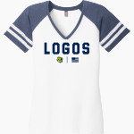 LOGOS HIGH SCHOOL LIONS <span class="pdp-name-mascot">LOGOS LIONS</span> District Women's Game V-Neck T-Shirt Front Thumbnail