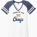 Massapequa Chiefs <span class="pdp-name-mascot">Massapequa Chiefs</span> District Women's Game V-Neck T-Shirt Front Thumbnail