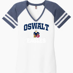 Oswalt Eagles District Women's Game V-Neck T-Shirt Front Thumbnail