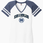 JOHN A ROWLAND HIGH SCHOOL RAIDERS <span class="pdp-name-mascot">JOHN A ROWLAND RAIDERS</span> District Women's Game V-Neck T-Shirt Front Thumbnail