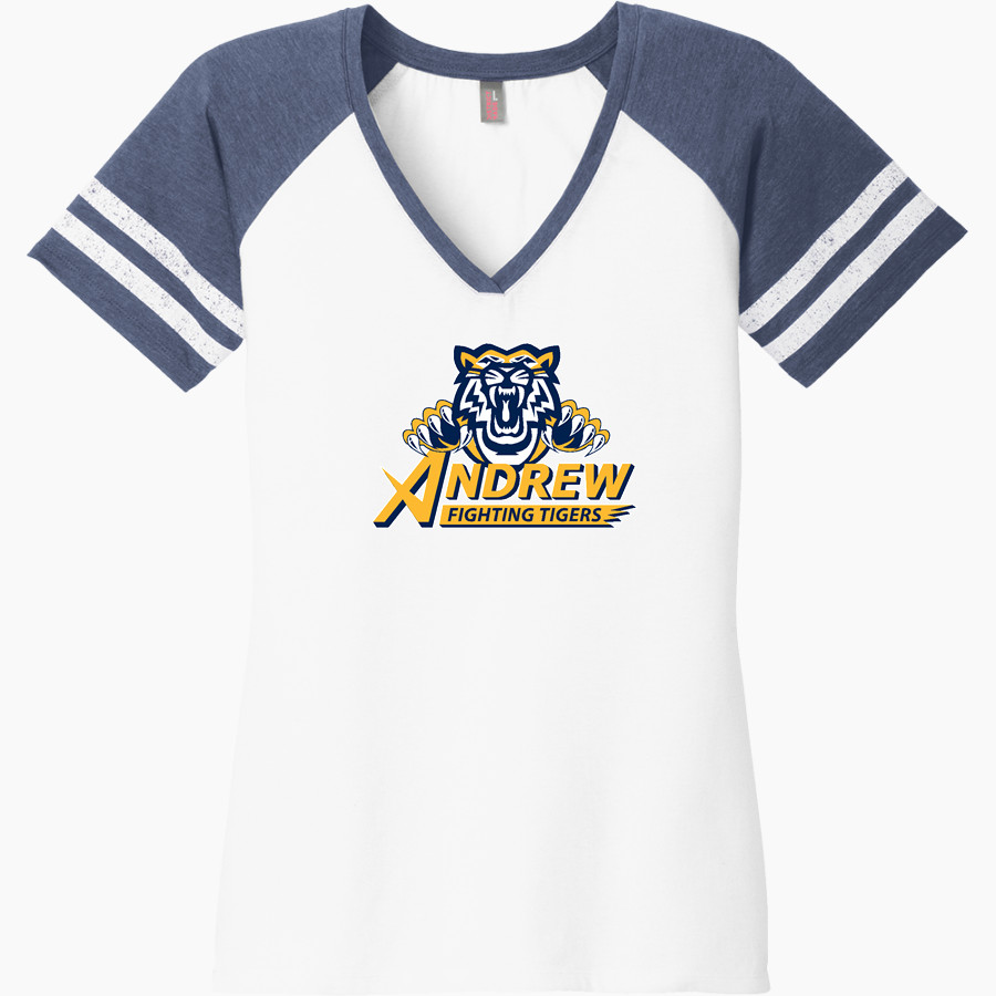 Andrew Tigers <span class="pdp-name-mascot">Andrew College Tigers</span> District Women's Game V-Neck T-Shirt