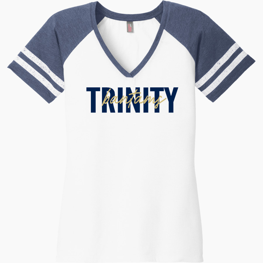 Trinity College Bantams The Official Online Store <span class="pdp-name-mascot">Trinity Bantams</span> District Women's Game V-Neck T-Shirt
