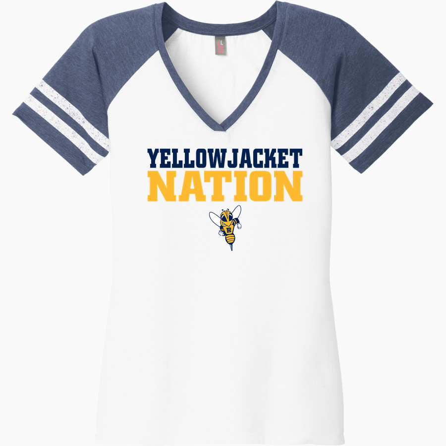 Rochester YellowJackets <span class="pdp-name-mascot">University of Rochester Athletics</span> District Women's Game V-Neck T-Shirt
