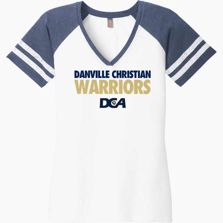DANVILLE CHRISTIAN ACADEMY WARRIORS <span class="pdp-name-mascot">DANVILLE CHRISTIAN WARRIORS</span> District Women's Game V-Neck T-Shirt