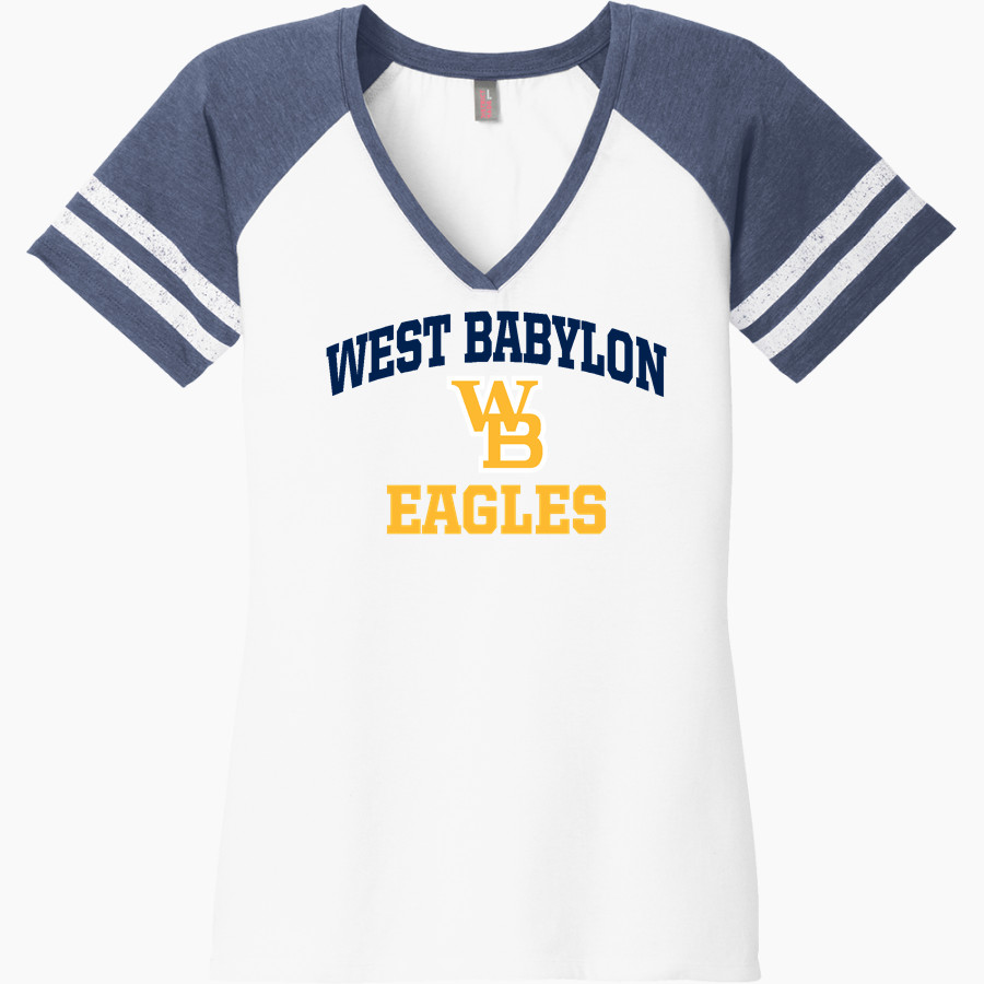 West Babylon Eagles <span class="pdp-name-mascot">West Babylon Eagles</span> District Women's Game V-Neck T-Shirt