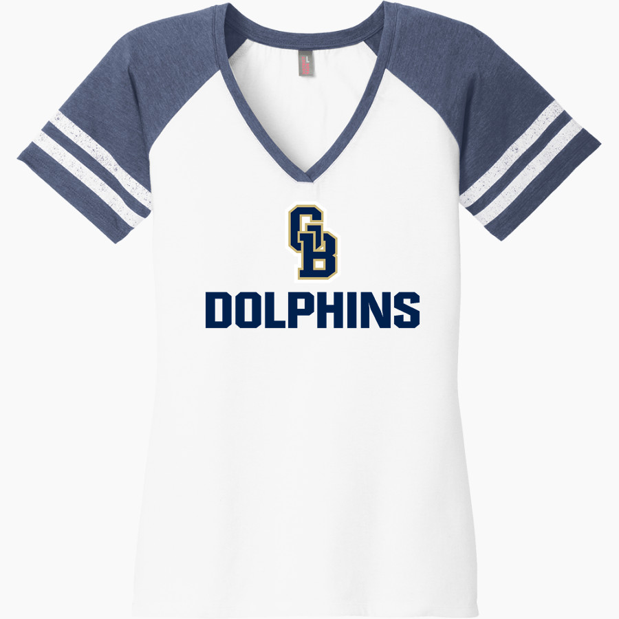 GULF BREEZE HIGH SCHOOL DOLPHINS <span class="pdp-name-mascot">GULF BREEZE DOLPHINS</span> District Women's Game V-Neck T-Shirt