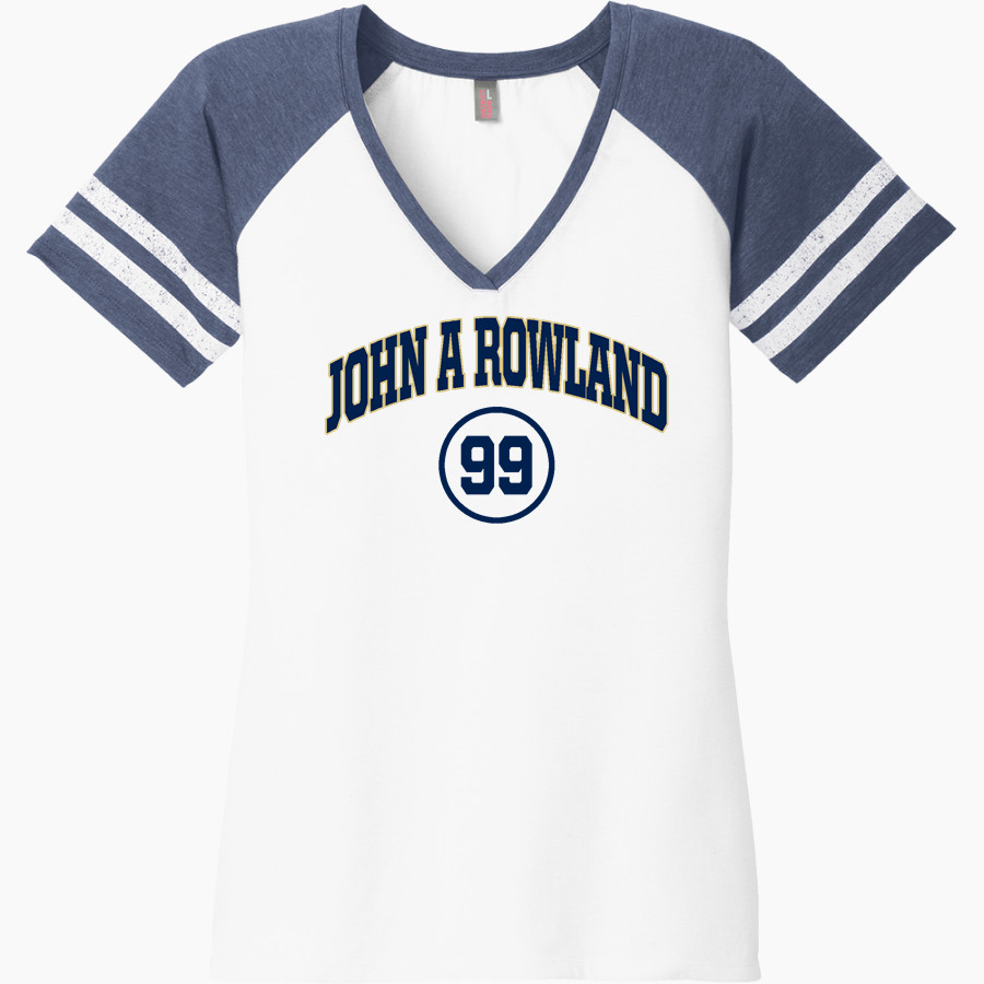 JOHN A ROWLAND HIGH SCHOOL RAIDERS <span class="pdp-name-mascot">JOHN A ROWLAND RAIDERS</span> District Women's Game V-Neck T-Shirt