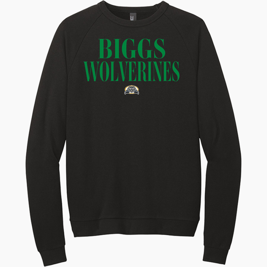 BIGGS HIGH SCHOOL WOLVERINES <span class="pdp-name-mascot">BIGGS WOLVERINES</span> District Men's Perfect Tri Fleece Crewneck Sweatshirt
