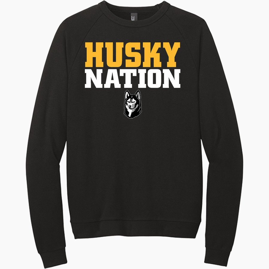 HIGHLAND HIGH SCHOOL HUSKIES District Men's Perfect Tri Fleece Crewneck Sweatshirt
