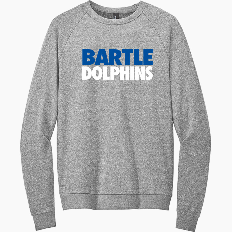 BARTLE Dolphins <span class="pdp-name-mascot">BARTLE ELEMENTARY SCHOOL Dolphins</span> District Men's Perfect Tri Fleece Crewneck Sweatshirt