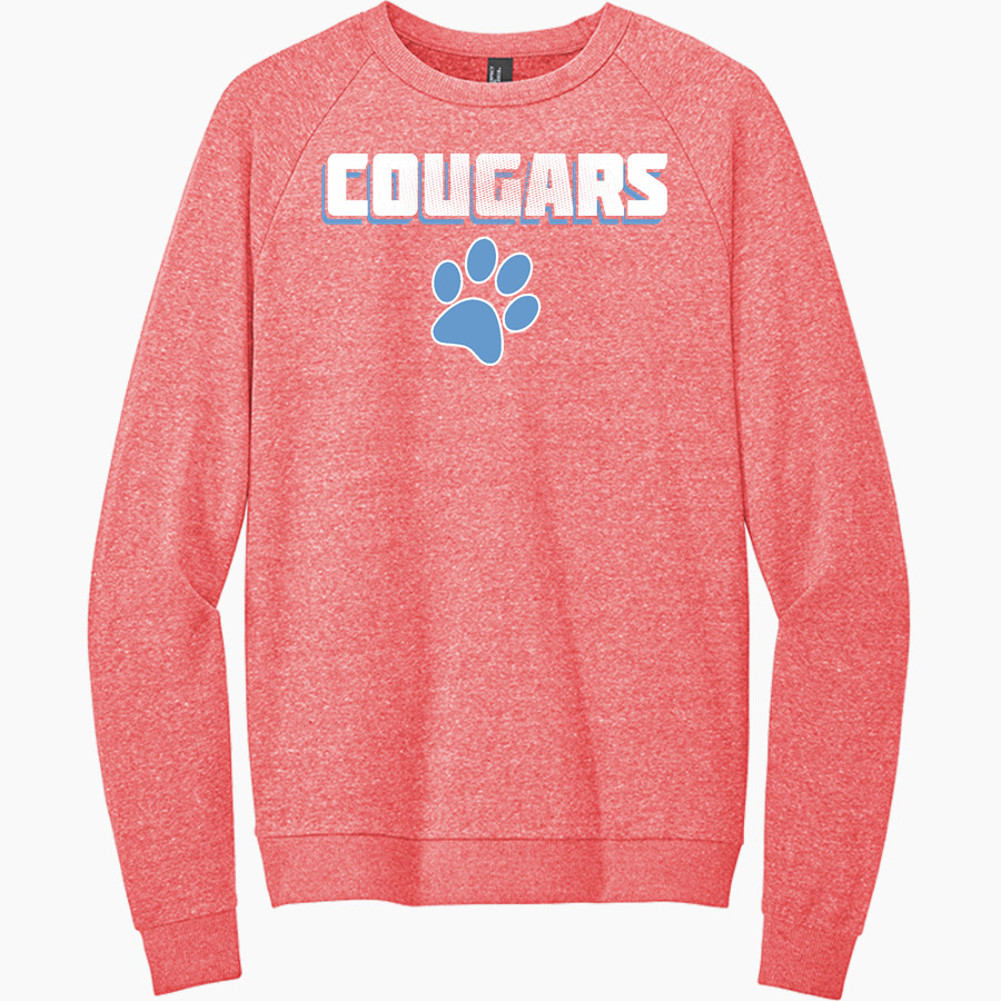 CROW HIGH SCHOOL Cougars Online Store <span class="pdp-name-mascot">CROW COUGARS</span> District Men's Perfect Tri Fleece Crewneck Sweatshirt