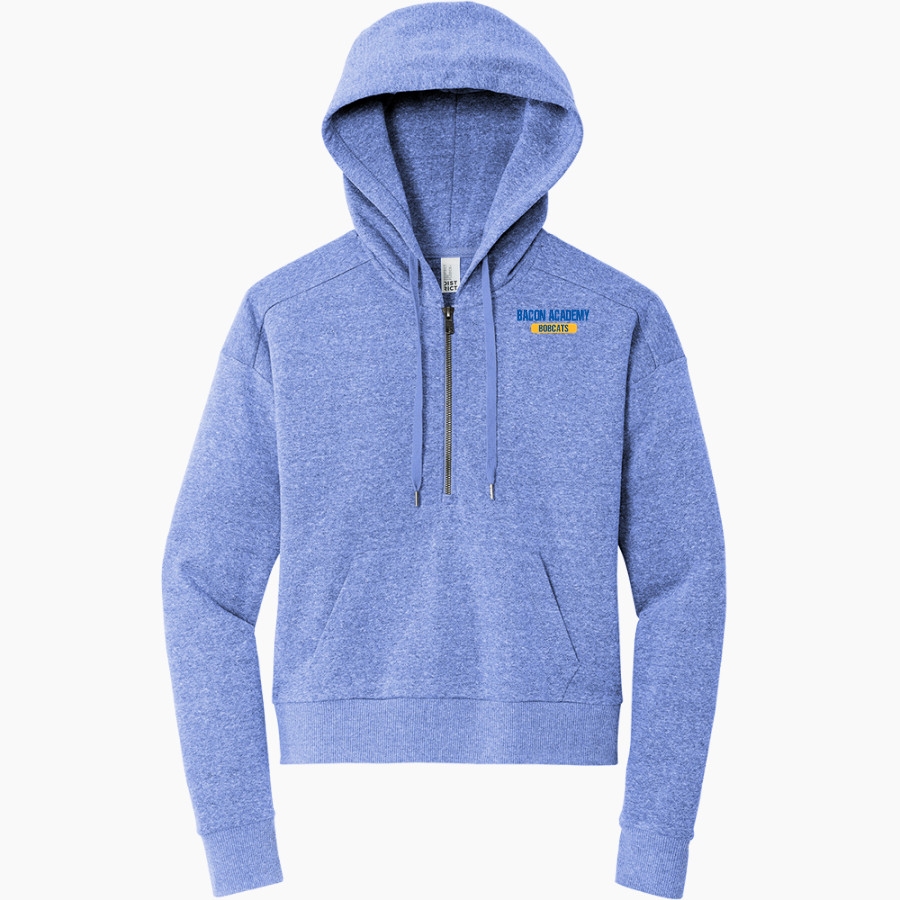 BACON ACADEMY BOBCATS District Women's Tri Fleece 1/2 Zip Pullover