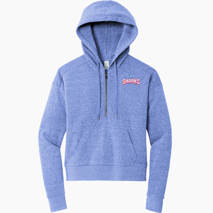 French-American School of New York - Online Store <span class="pdp-name-mascot">French-American School Sharks</span> District Women's Tri Fleece 1/2 Zip Pullover