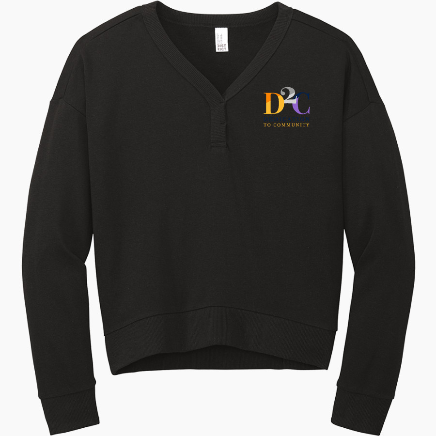 Dedication To Community DTC District Women's Perfect Tri Fleece V-Neck Sweatshirt