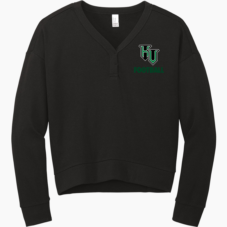 Hudson Valley Vikings <span class="pdp-name-mascot">HUDSON VALLEY VIKINGS</span> District Women's Perfect Tri Fleece V-Neck Sweatshirt