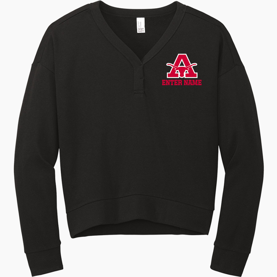 AXTELL HIGH SCHOOL LONGHORNS <span class="pdp-name-mascot">AXTELL LONGHORNS</span> District Women's Perfect Tri Fleece V-Neck Sweatshirt