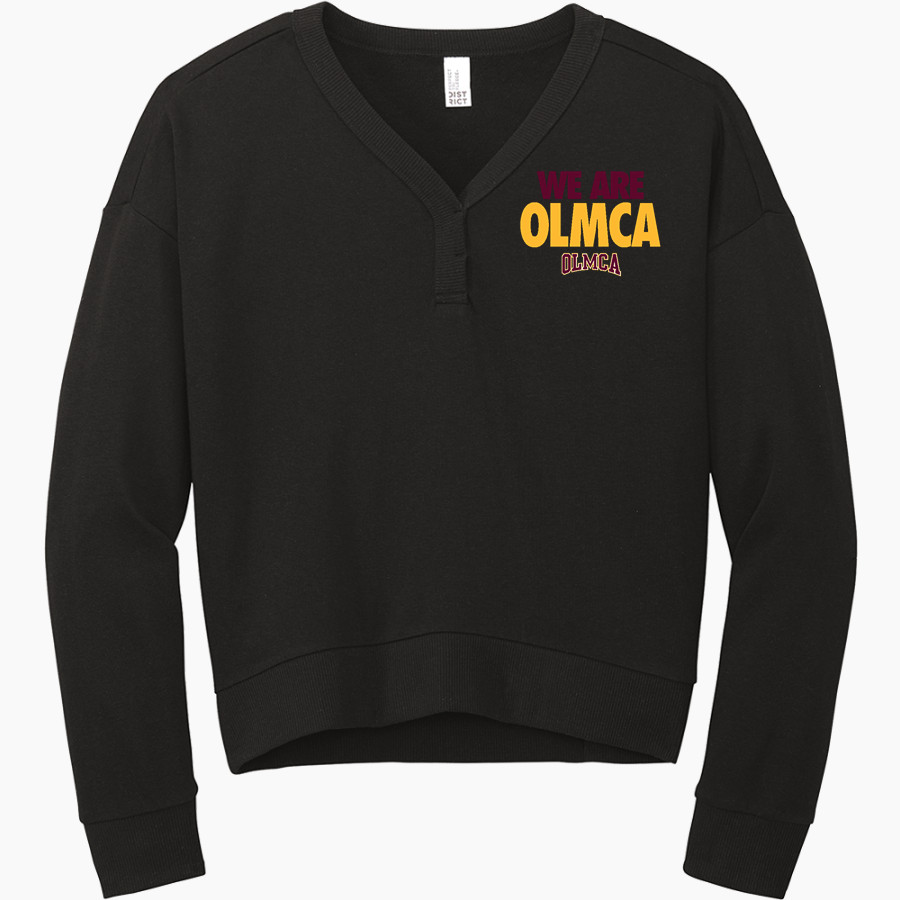 OLMCA Wildcats District Women's Perfect Tri Fleece V-Neck Sweatshirt