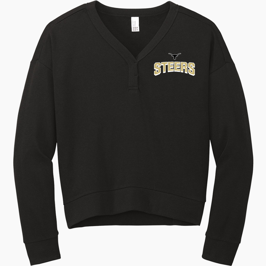 BIG SPRING HIGH SCHOOL STEERS <span class="pdp-name-mascot">BIG SPRING STEERS</span> District Women's Perfect Tri Fleece V-Neck Sweatshirt