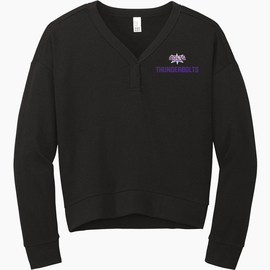 Birmingham Thunderbolts Premier SOFTBALL <span class="pdp-name-mascot">Birmingham Thunderbolts Softball</span> District Women's Perfect Tri Fleece V-Neck Sweatshirt