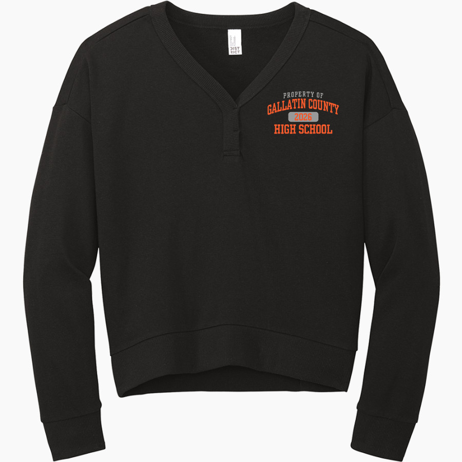 GALLATIN COUNTY HIGH SCHOOL HAWKS District Women's Perfect Tri Fleece V-Neck Sweatshirt