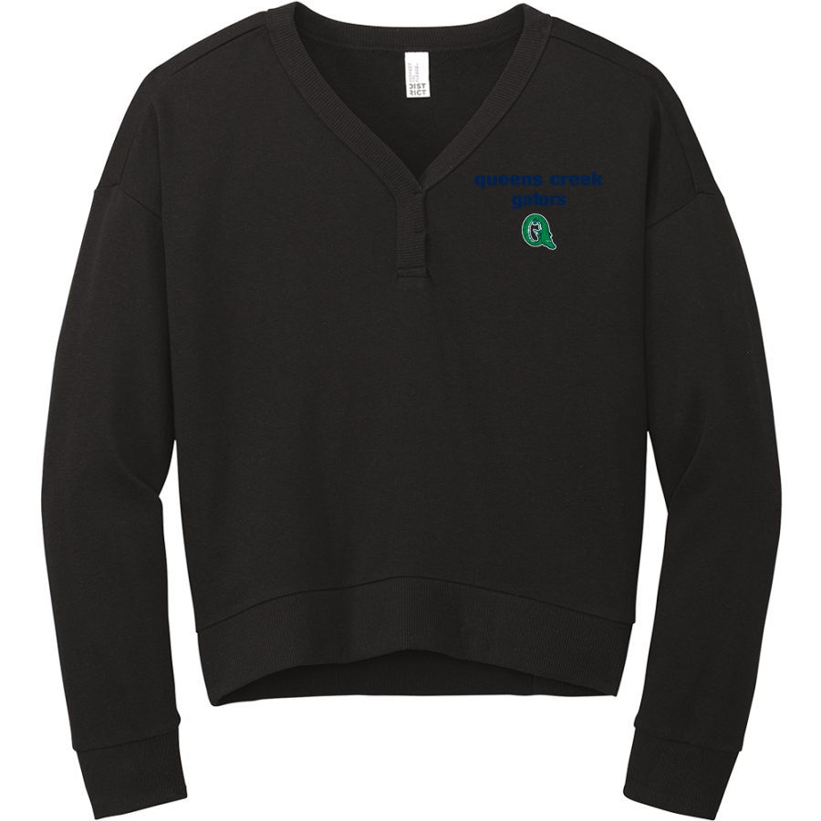 Queens Creek Gators <span class="pdp-name-mascot">Queens Creek Elementary Gators</span> District Women's Perfect Tri Fleece V-Neck Sweatshirt