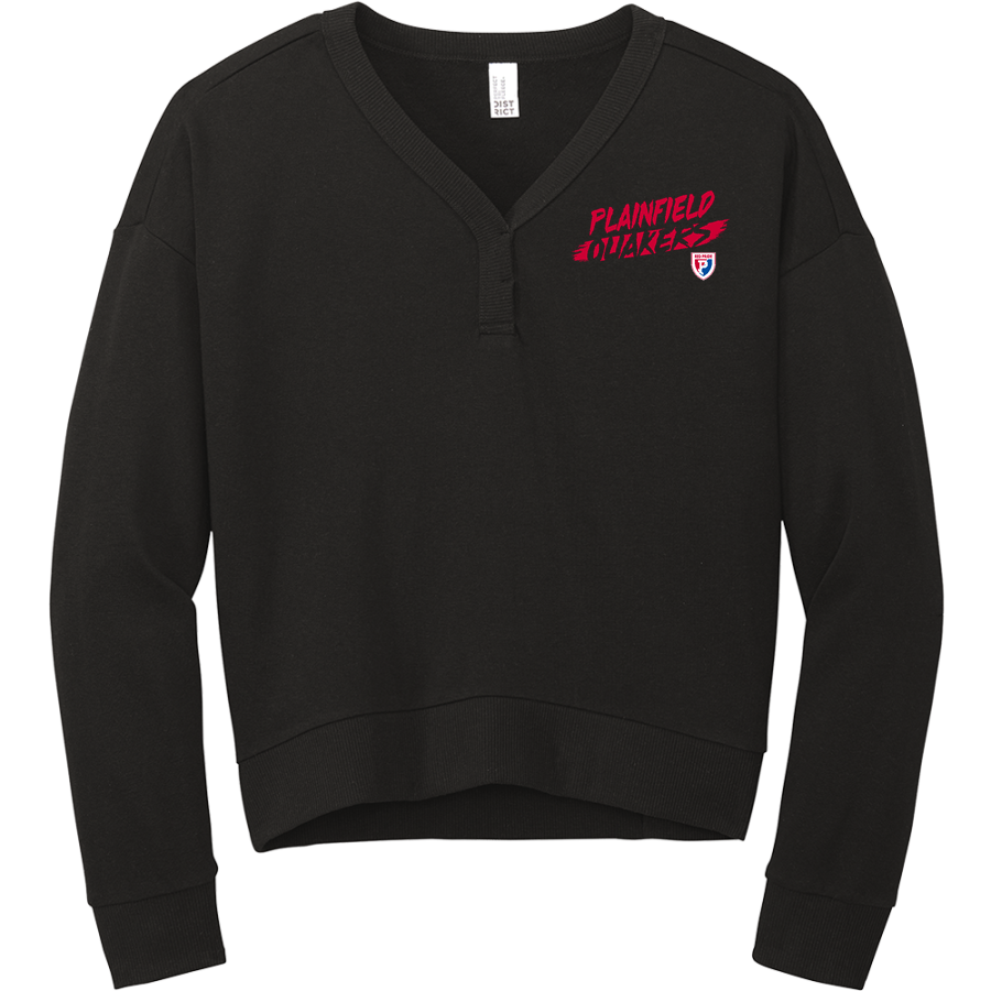 Plainfield Quakers <span class="pdp-name-mascot">Plainfield Quakers</span> District Women's Perfect Tri Fleece V-Neck Sweatshirt