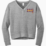 Au Gres-Sims HIGH SCHOOL WOLVERINES District Women's Perfect Tri Fleece V-Neck Sweatshirt Front Thumbnail