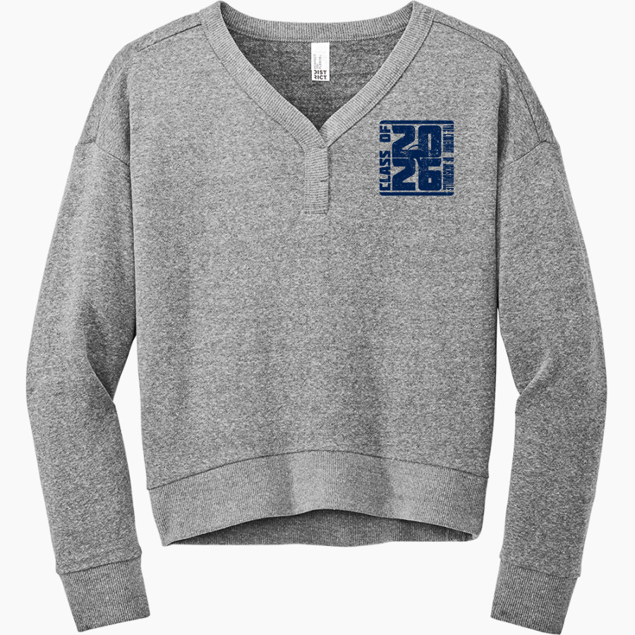 The Covenant Of Jacksonville Warriors <span class="pdp-name-mascot">The Covenant Of Jacksonville Warriors</span> District Women's Perfect Tri Fleece V-Neck Sweatshirt