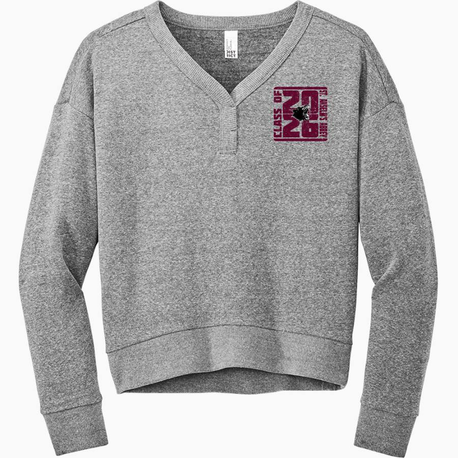 St. Anselm's Abbey Panthers <span class="pdp-name-mascot">Saint Anselm's Abbey Panthers</span> District Women's Perfect Tri Fleece V-Neck Sweatshirt