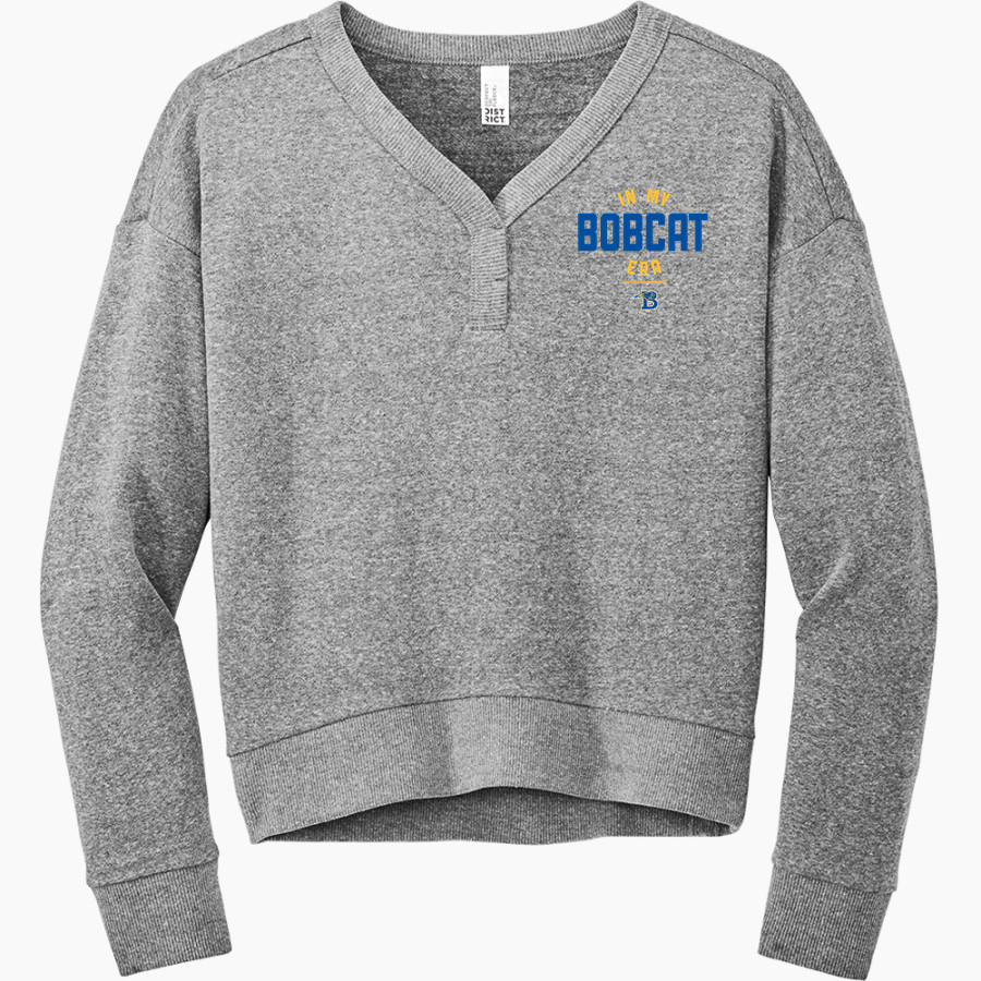 BROOKFIELD HIGH SCHOOL BOBCATS <span class="pdp-name-mascot">BROOKFIELD BOBCATS</span> District Women's Perfect Tri Fleece V-Neck Sweatshirt