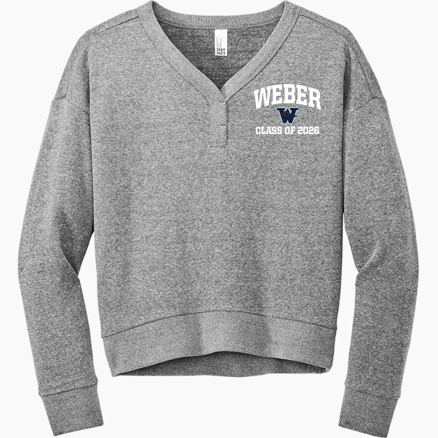 Weber Rams District Women's Perfect Tri Fleece V-Neck Sweatshirt