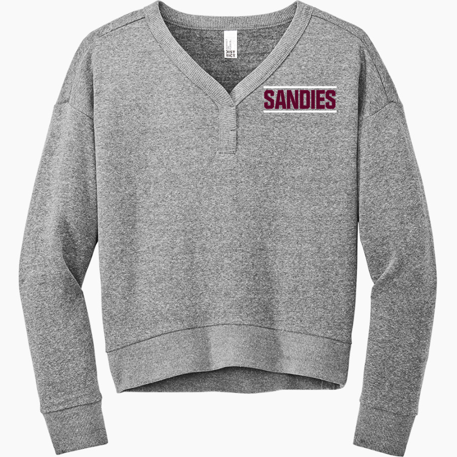 GRAPELAND HIGH SCHOOL SANDIES <span class="pdp-name-mascot">GRAPELAND SANDIES</span> District Women's Perfect Tri Fleece V-Neck Sweatshirt