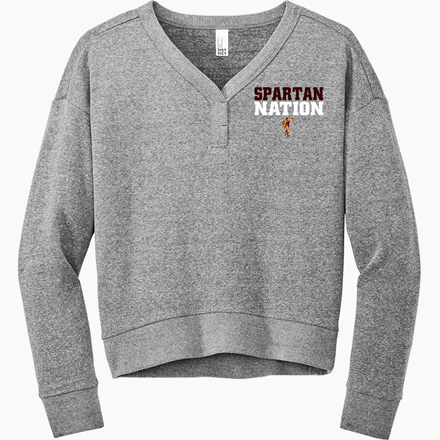 Roger Bacon Spartans <span class="pdp-name-mascot">Roger Bacon Spartans</span> District Women's Perfect Tri Fleece V-Neck Sweatshirt