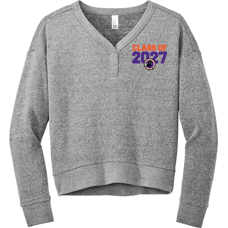Skyline Gila River Mustangs <span class="pdp-name-mascot">Skyline Mustangs</span> District Women's Perfect Tri Fleece V-Neck Sweatshirt