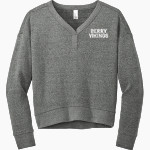 Berry Vikings District Women's Perfect Tri Fleece V-Neck Sweatshirt Front Thumbnail