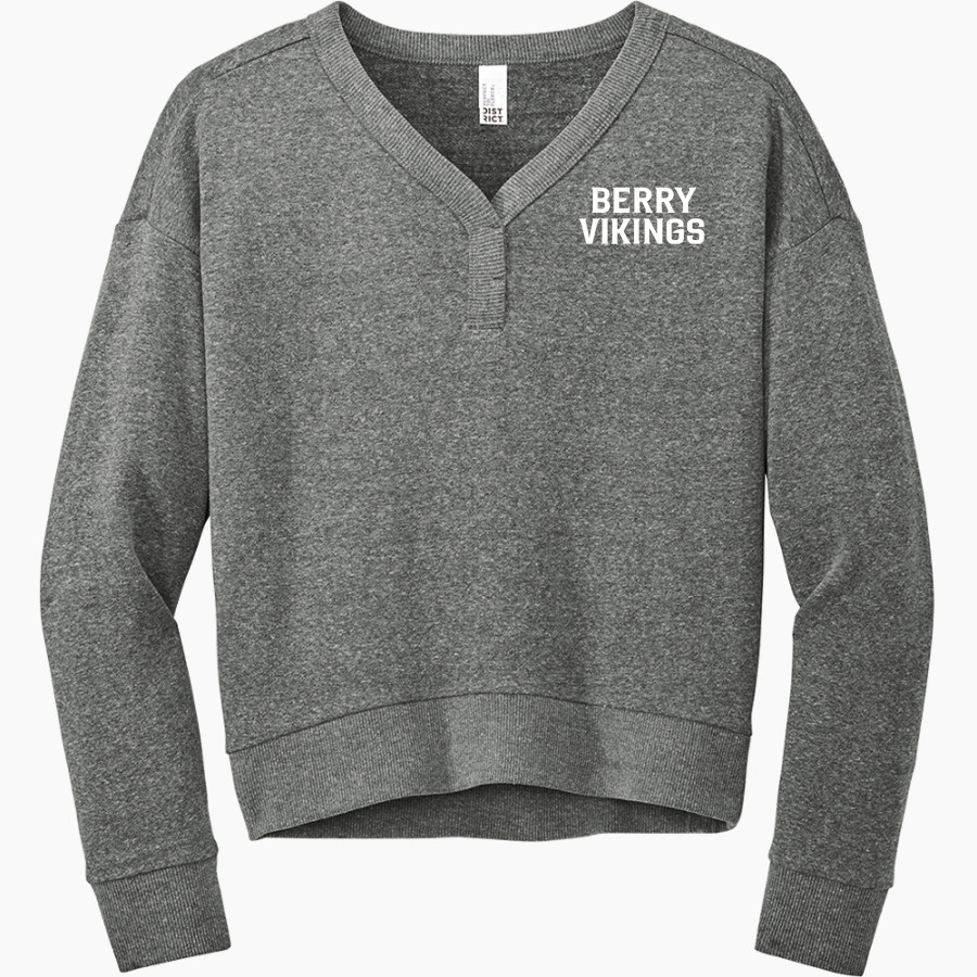 Berry Vikings District Women's Perfect Tri Fleece V-Neck Sweatshirt
