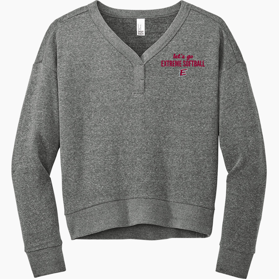 EXTREME SOFTBALL EXTREME SOFTBALL District Women's Perfect Tri Fleece V-Neck Sweatshirt