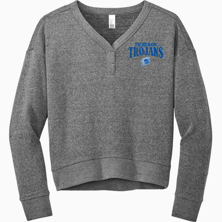 Tichenor Middle School Trojans <span class="pdp-name-mascot">Tichenor Middle School Trojans</span> District Women's Perfect Tri Fleece V-Neck Sweatshirt