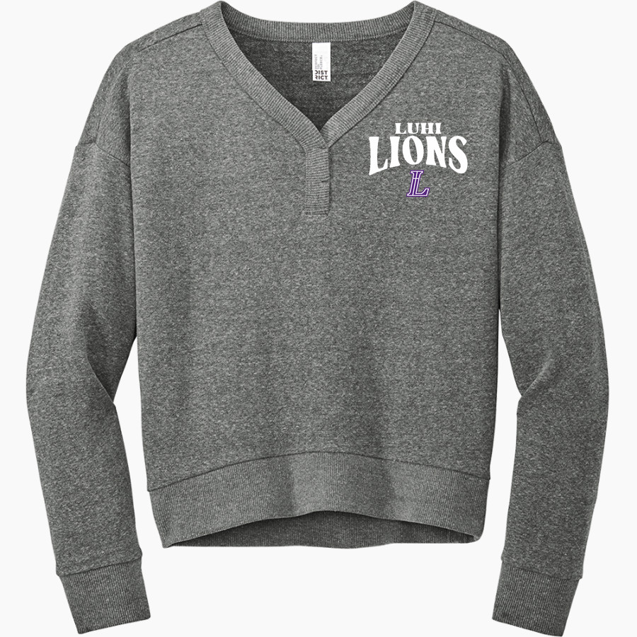 LUHI Lions District Women's Perfect Tri Fleece V-Neck Sweatshirt