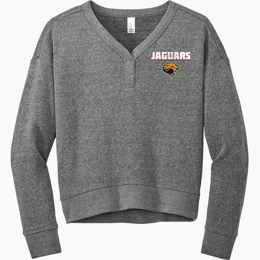 Shroder Jaguars <span class="pdp-name-mascot">Shroder Jaguars</span> District Women's Perfect Tri Fleece V-Neck Sweatshirt